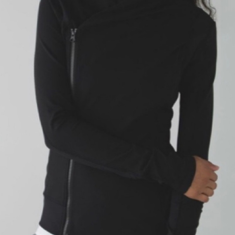 Black Asymmetrical Zip Jacket